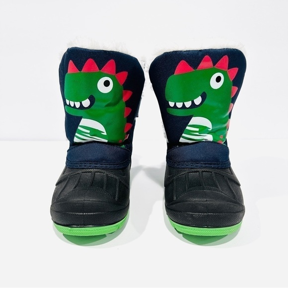NWOT MORENDL Toddler Dinosaur Insulated Waterproof Insulated AntiSlip Snow Boots - Picture 1 of 10